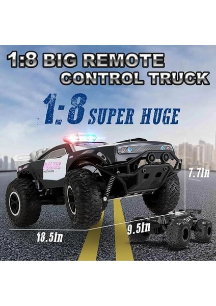 Uzaktan Kumandalı Şarjlı Sesli Işıklı Süspansiyon Sistemli 12 Km/h Yapan Rc Polis Arabası 48 cm modelleri