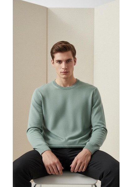 Erkek Ince Bisiklet Yaka Basic Triko Kazak