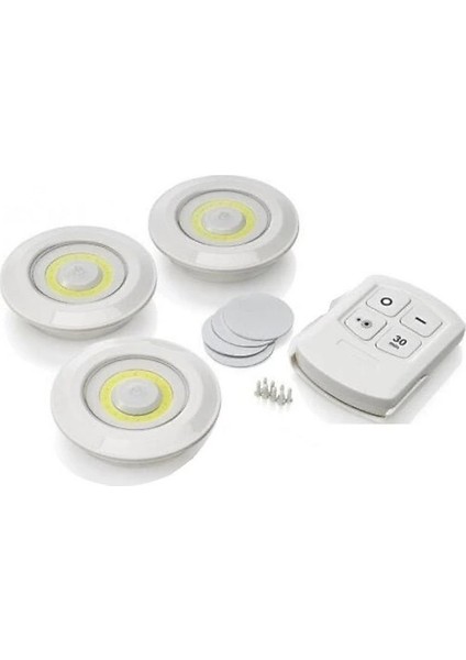 Kablosuz Uzaktan Kumandalı 3lü LED Lamba Seti fiyatları