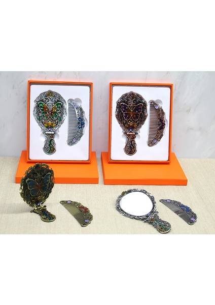 Katlanabilir Ayna ve Tarak Seti Orta Boy