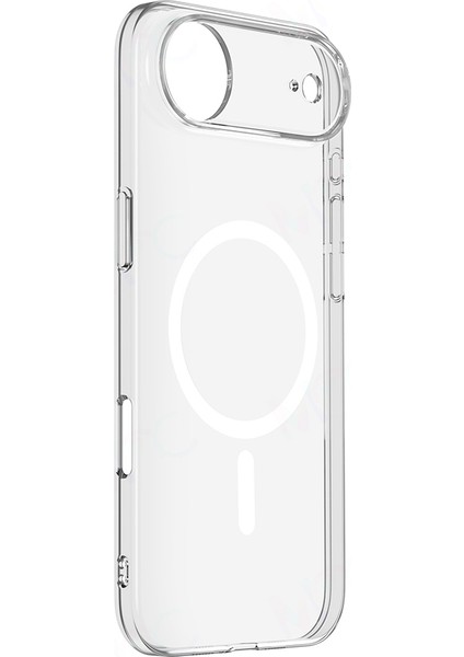 iPhone 17 Air Kılıf Ic Çipli M-Safe Şarj Özellikli Şeffaf Kamera Çerçeveli Zore Toledo Kapak - Şeffa modelleri