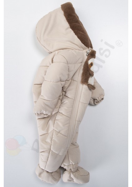 Panda Içi Peluş Patikli Kar Kapüşonlu Kışlık Kız Erkek Bebek Astronot Tulum Kozmonot Mont Çocuk fiyatları