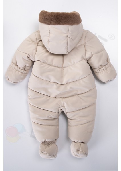 Panda Içi Peluş Patikli Kar Kapüşonlu Kışlık Kız Erkek Bebek Astronot Tulum Kozmonot Mont Çocuk modelleri