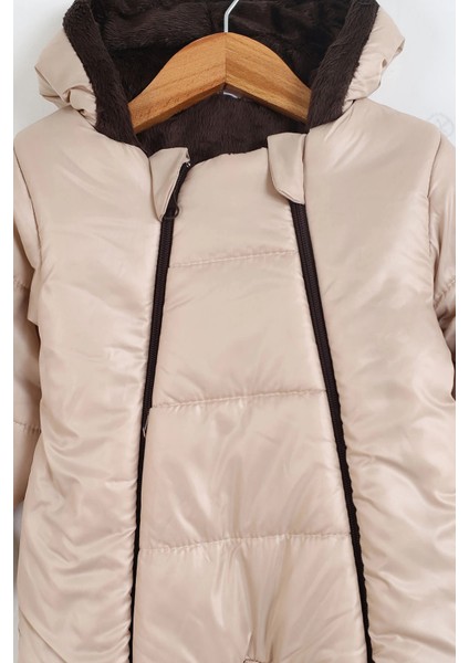 Yeni Patikli Içi Peluş Eldivenli Kapüşonlu Çocuk Kar Kışlık Erkek Bebek Astronot Tulum Kozmonot Mont fiyatları