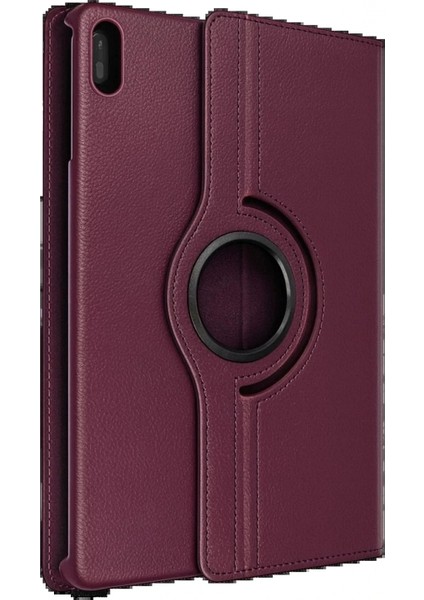 Huawei Matepad 11 10.9 360 Tablet Deri Kılıf - Mürdüm