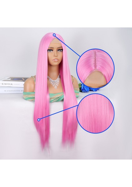 Pembe Ekstra Uzun Tül Peruk indirimleri