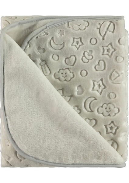Kabartmalı Kalın (600GR) Peluş Bebek Battaniyesi 100X120 cm modelleri