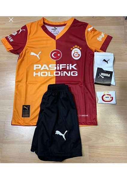 Gâlâtâsârây-Isimsiz Pasifik 5 Yıldızlı Yeni Sezon 26/27 Parçalı Futbol Takım Forması Çoçuk