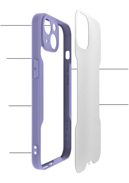 Apple iPhone 14 Plus Kılıf Vlmt Parfe Kapak-Mor fiyatları