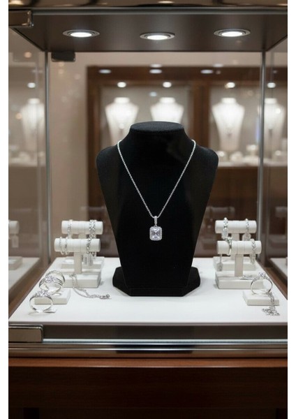 925 Ayar Gümüş Baget Kolye Kadın