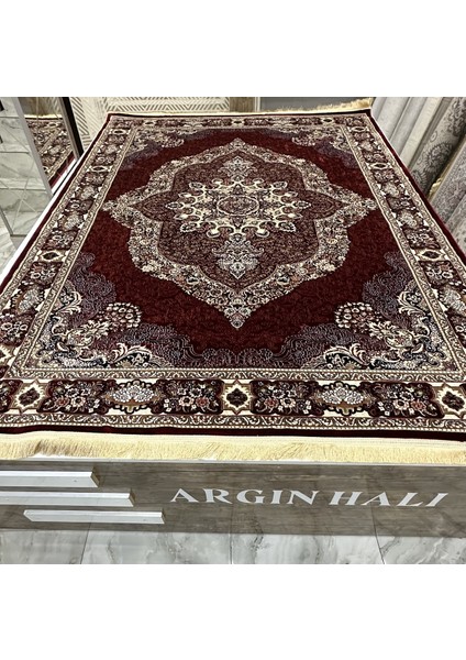 Etnik Desen Halı Bordo Renk Halı Halı Argın Halı