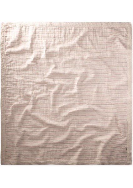 Kalın Biyeli Çift Kat Ham Battaniye 85X90 cm Kiremit Çizgili fiyatları