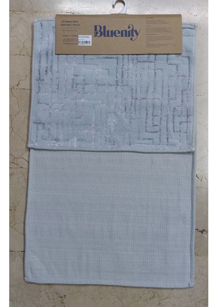 Bluenty 2 Li Banyo Paspas Seti - Lozenge / Grey fiyatları