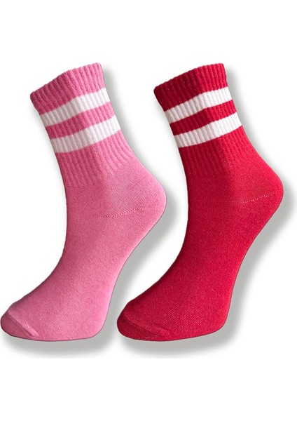 6'lı Paket Renkli Zemin Üzerine Çemberli Desen Günlük Kolej - Tenis Çorabı (6 Farklı Renk) fırsatları