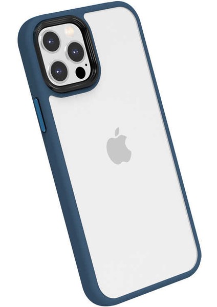 iPhone 13 Pro Max Kılıf ​​vlmt Cann Kapak-Mavi