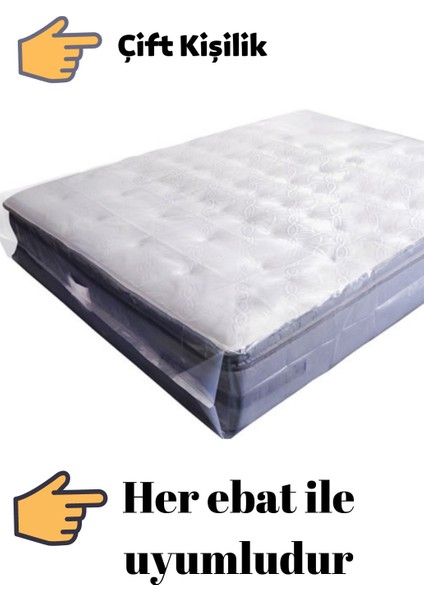 Ultra Kalın Çift Kişilik Yatak ve Baza Koruma Poşeti, Taşıma ve Saklama Kılıfı