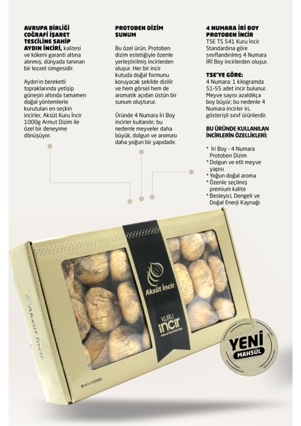 Kuru Incir Protoben Dizim 1000G Aydın Inciri (Ab Coğrafi Işaretli) modelleri