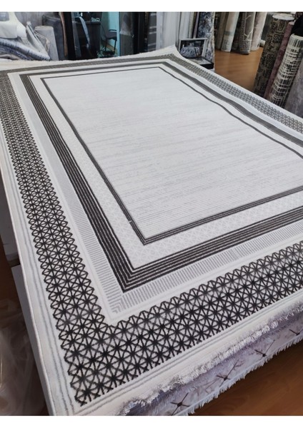 6m2 Kalın Sık Dokuma Bambu Tarz Salon Oturma Odası Halısı Gri Beyaz Gold Halı fiyatları