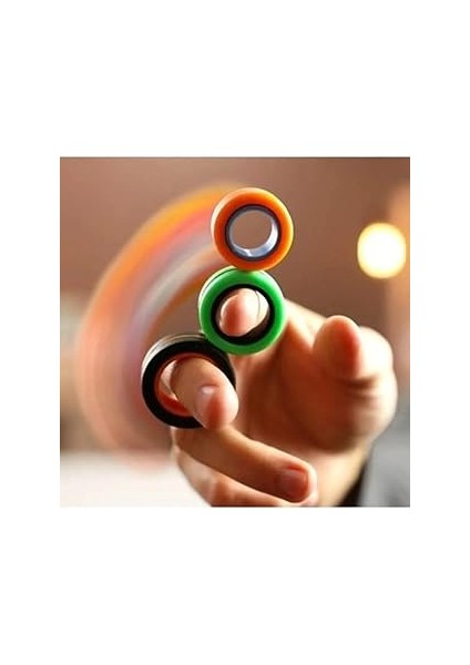 3 Adet Ithal Manyetik Stres Yüzüğü El Hareket Oyuncağı Ilginç Ürün Fidget Oyun Halkası