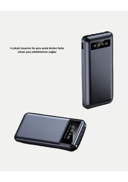 Powerbank 20000 Mah Hızlı Şarjlı LED Fenerli ve 4 Portlu indirimleri