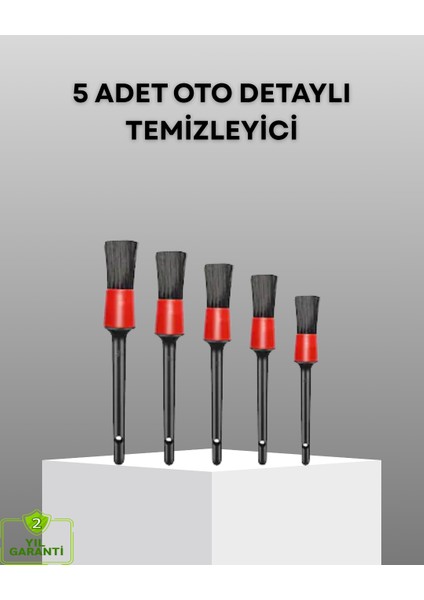 5 Parça Detay Temizlik Fırçası Seti Jant Motor Havalandırma Iç Dış Temizlik