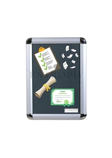 6 Adet - A4 21X30 Belge Çerçevesi - Rondo Açılır Kapanır – Işyeri Eczane Kurum Avm Okul Için Duvara