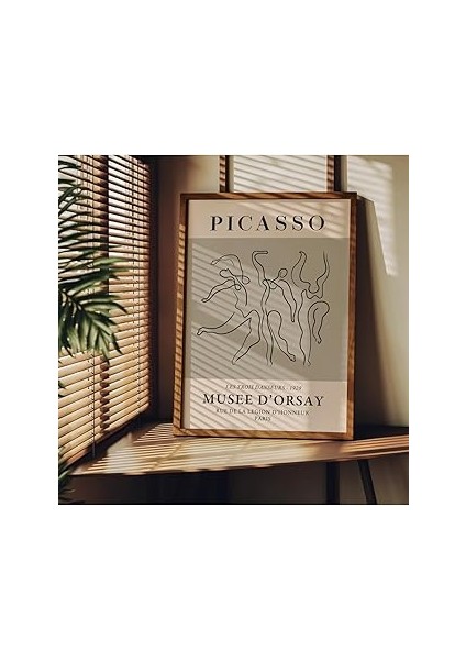 Fark Tanıtım Picasso Çerçevesiz Poster, Dekoratif Çerçevesiz Poster, Tablo, Picasso-3, 30 x