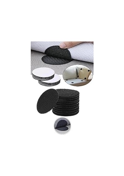 Halı Kaydırmaz Cırt Ped, 10'lu Set, Kilim,paspas ve Koltuk Örtüsü Sabitleyici,cırt Cırtlı 10 Adet