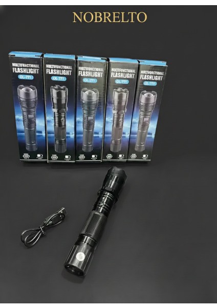 Nobrelto Profesyonel Taktik Savunma Feneri - Yüksek Sesli Caydırıcı ve Koruyucu Şarjlı El Feneri (Safety Plus) modelleri