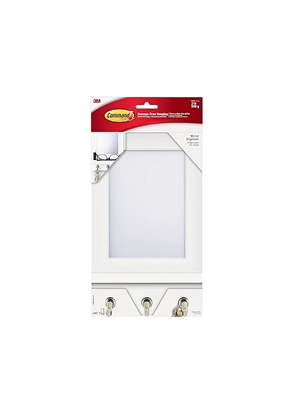 Command Ayna Düzenleyici, Kuvars, Anahtar Kancalı 1-Düzenleyici, 8-Orta Şeritler (HOM24MQ-ES), Yurt