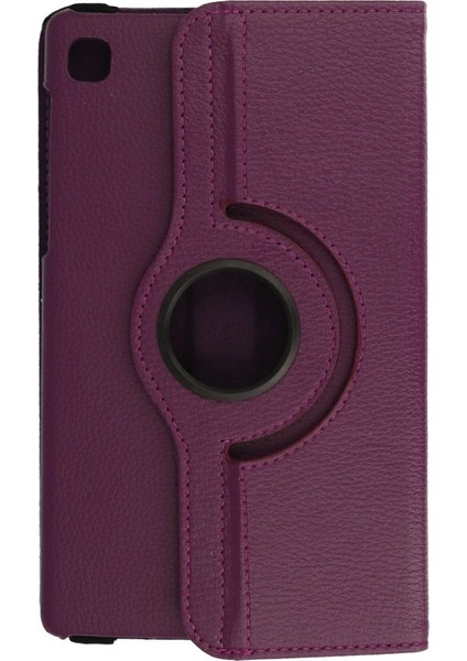 OMR02 Samsung Galaxy T220 Tab A7 Lite 8.7 Kılıf 360 Tablet Deri Kılıf - Mürdüm fiyatları