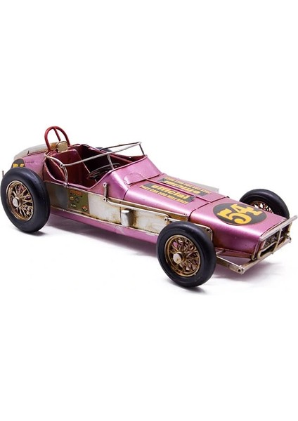 Dekoratif Metal Yarış Arabası 54 Numara