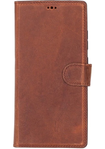 Buğz Samsung Galaxy S25 Ultra Uyumlu, Hakiki Deri, El Yapımı, Cüzdanlı Kılıf, Antik Kahve fırsatları