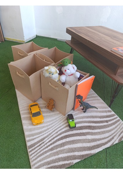 4 Lü Set 3mm Kalın Keçe Dolap Içi Düzenleyici Çocuk Oyuncak Kutusu Organizer fırsatları