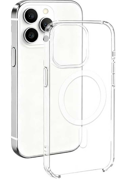 iPhone 16 Pro Max Kılıf Ic Çipli Zore Wireless Şarj Özellikli Şeffaf Orjin Kapak - Şeffaf fiyatları