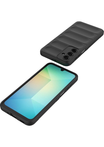 Galaxy A17 Kılıf Esnek Tpu Oyuklu Arka Yüzey Tasarımlı Zore Etnik Silikon Kapak - Siyah