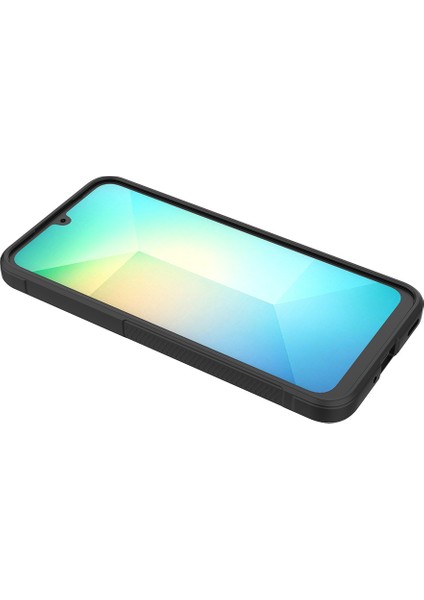 Galaxy A17 Kılıf Esnek Tpu Oyuklu Arka Yüzey Tasarımlı Zore Etnik Silikon Kapak - Siyah