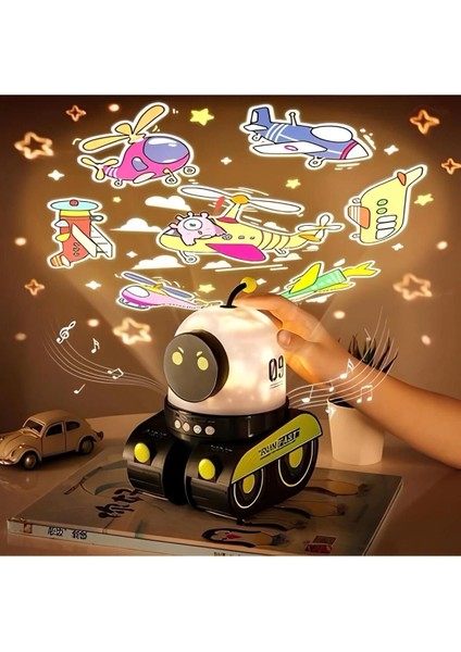 Buğz Çocuklar Için Eğitici ve Eğlenceli Robot Temalı Projektör Gece Lambası fiyatları