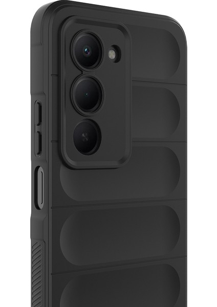 Redmi 15 Kılıf Esnek Tpu Oyuklu Arka Yüzey Tasarımlı Zore Etnik Silikon Kapak - Siyah indirimleri