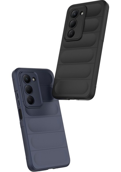 Redmi 15 Kılıf Esnek Tpu Oyuklu Arka Yüzey Tasarımlı Zore Etnik Silikon Kapak - Koyu Yeşil modelleri