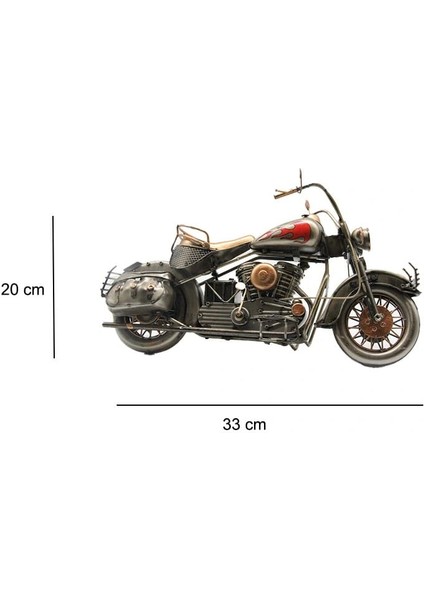 Dekoratif Metal Motosiklet – Alev Detaylı fiyatları