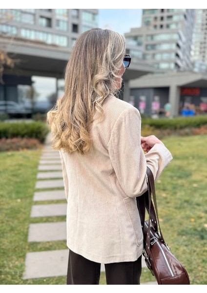 Tek Düğme Kadife Ceket fırsatları