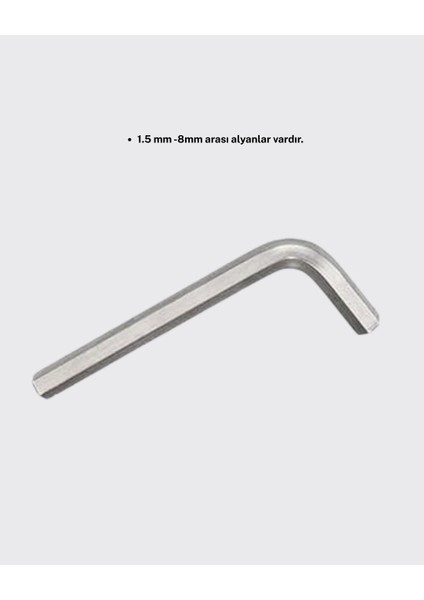 9 Parça Alyan Anahtar Seti Altıgen Uçlu Mobilya ve Tamir Için indirimleri