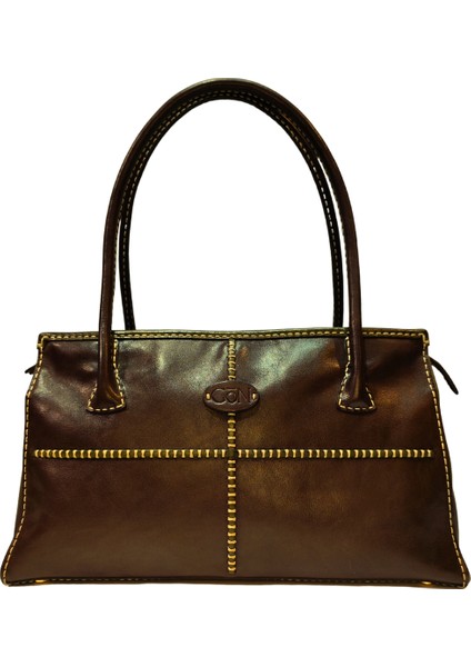 Sanra Taba Deri/gri Kadın Omuz Çantası 048 Sanra