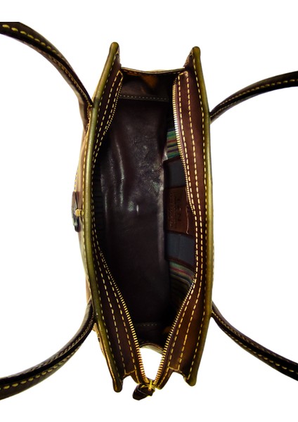 Sanra Taba Deri/gri Kadın Omuz Çantası 048 Sanra