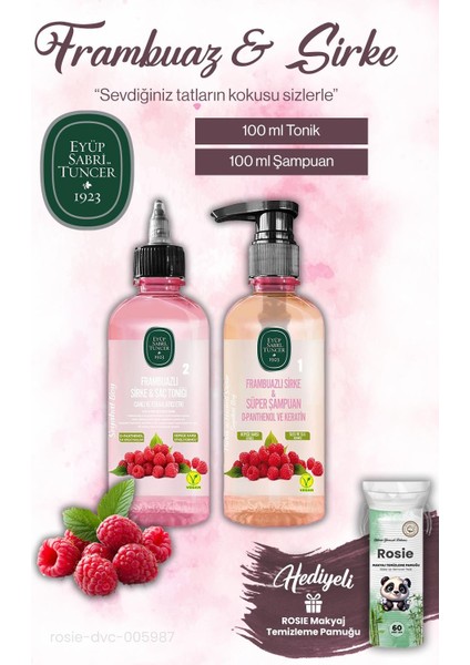 Sirke Frambuaz Saç Toniği ve Şampuan 100 Ml, Rosıe Makyaj Pamuğu