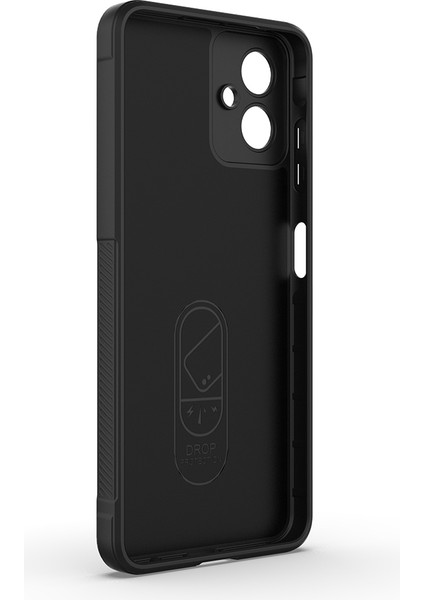 Galaxy A07 Kılıf Esnek Tpu Oyuklu Arka Yüzey Tasarımlı Zore Etnik Silikon Kapak - Siyah