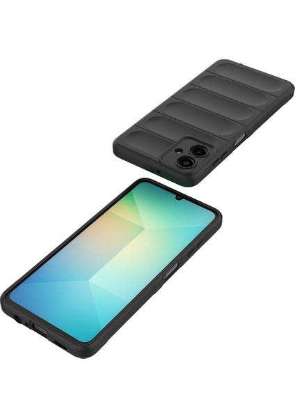 Galaxy A07 Kılıf Esnek Tpu Oyuklu Arka Yüzey Tasarımlı Zore Etnik Silikon Kapak - Siyah