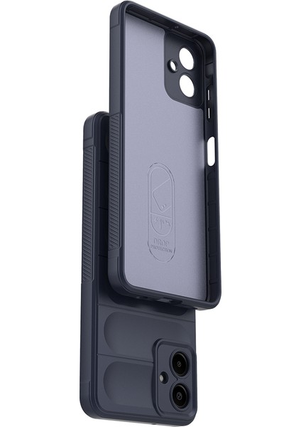 Galaxy A07 Kılıf Esnek Tpu Oyuklu Arka Yüzey Tasarımlı Zore Etnik Silikon Kapak - Siyah