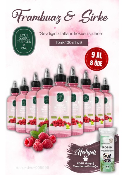Est 9 Al 8 Öde Frambuaz Sirke Tonik 100 Ml, Rosıe Makyaj Pamuğu